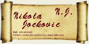 Nikola Jocković vizit kartica